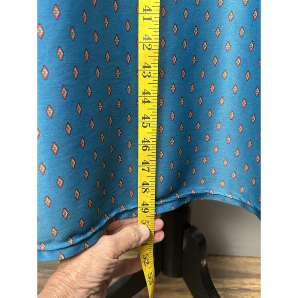 Only Necessities 18/20 Blue Zip Up Floral Paisley House Dress Muu Muu. - Picture 9 of 16